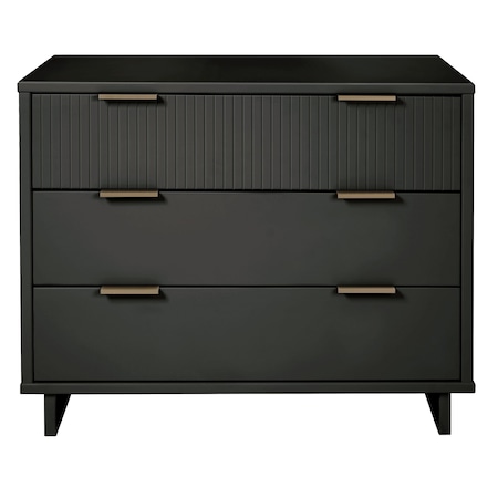 Manhattan Comfort Granville 38.18 Standard Dresser in Dark Grey DR-5015